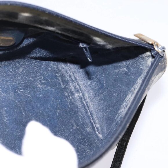 GUCCI GG Supreme Shoulder Bag PVC Navy Gold Auth 148266 - Picture 12 of 16